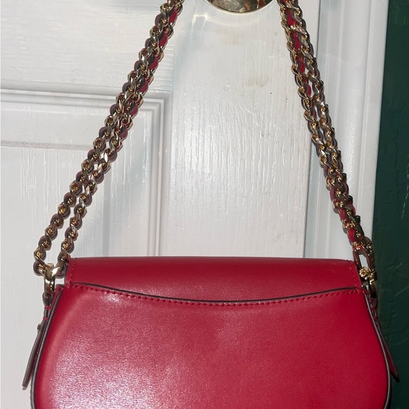 Michael Kors Red Bag with Gold Accent - Picture 7 of 10